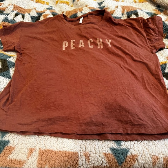 ROOLEE Rylee and cru peachy tee size L - Picture 2 of 3